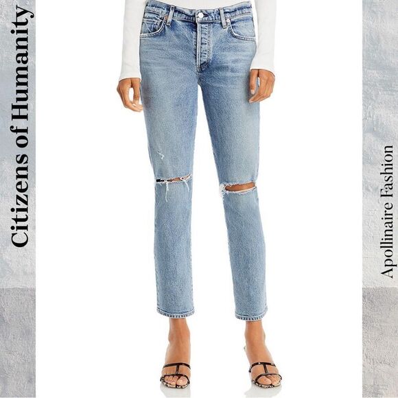 CITIZENS OF HUMANITY EMERSON SLIM FIT BOYFRIEND DENIM JEANS IN FREEPORT 30 NWT - Picture 1 of 9